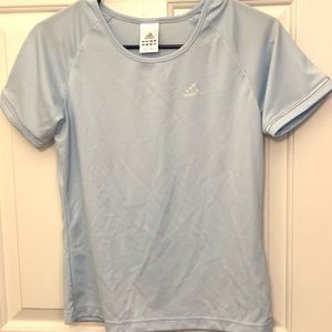 Sky blue adidas workout shirt